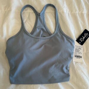 NWT Rekita Women’s Sports Bra / Crop Top – Size 6 – “Moon Brandy” Blue-Grey